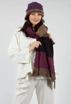 Butapana Scarves^Jagged Wool Scarf in Deep