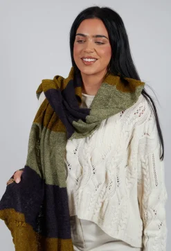 Butapana Scarves^Jagged Wool Scarf in Deep Mustard