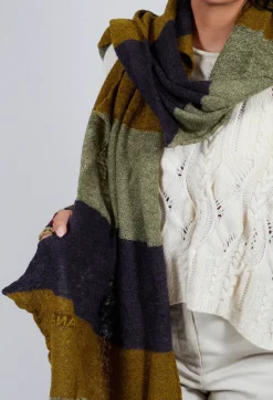 Butapana Scarves^Jagged Wool Scarf in Deep Mustard