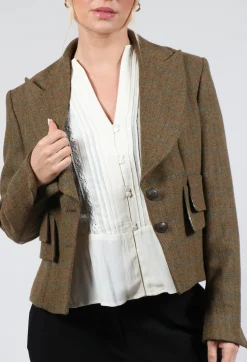 T.ba Jackets^Jazz Jacket in Brown Tweed