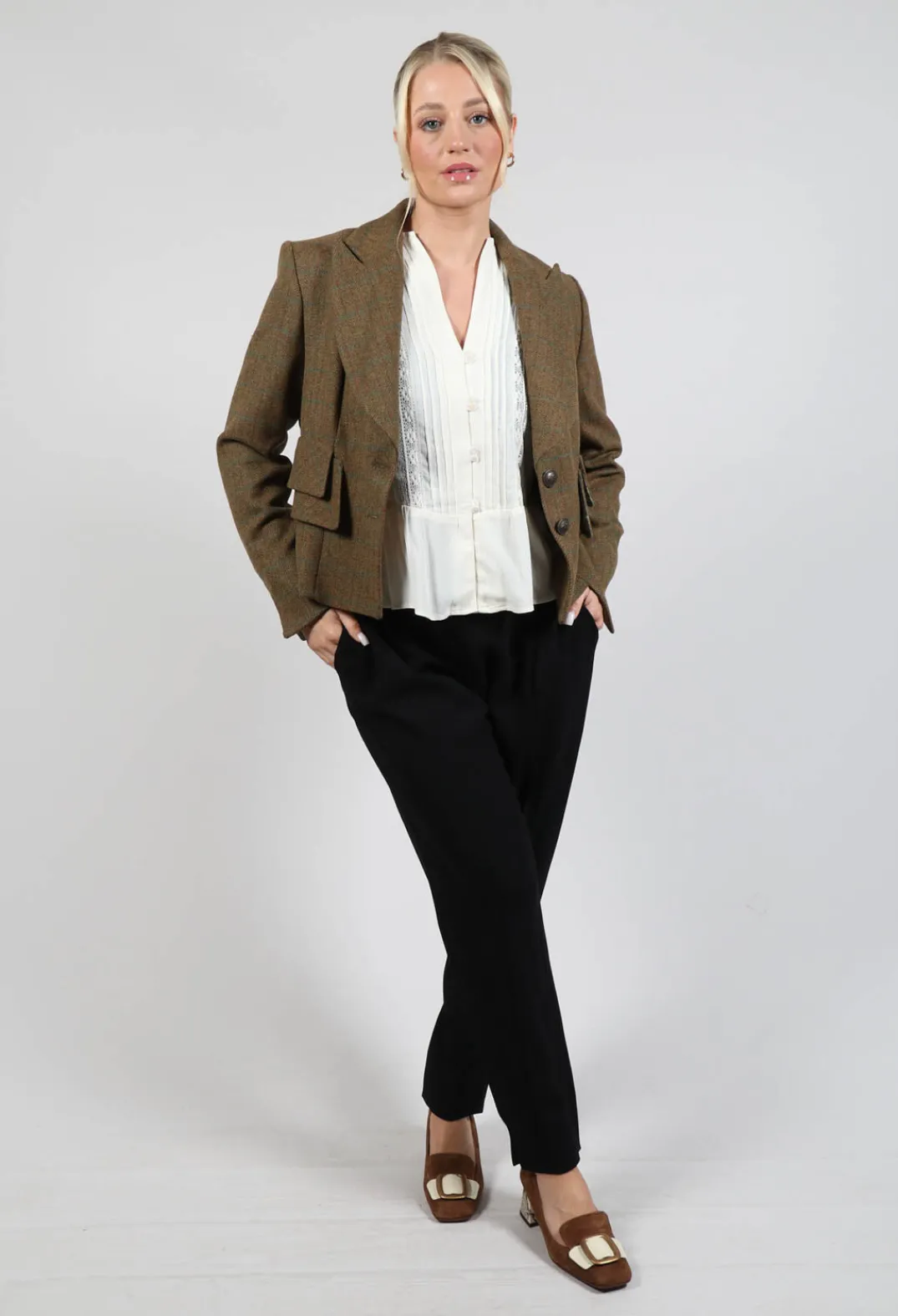 T.ba Jackets^Jazz Jacket in Brown Tweed
