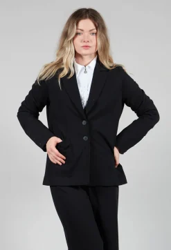 Sarah Pacini Jackets^Jersey Blazer with Front Pocket in Black