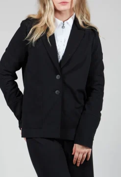 Sarah Pacini Jackets^Jersey Blazer with Front Pocket in Black