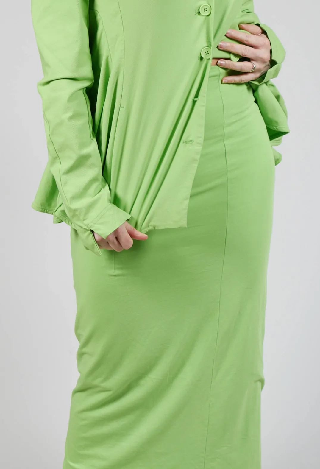 Rundholz Black Label Skirts^Jersey Double Layered Pencil in Lime