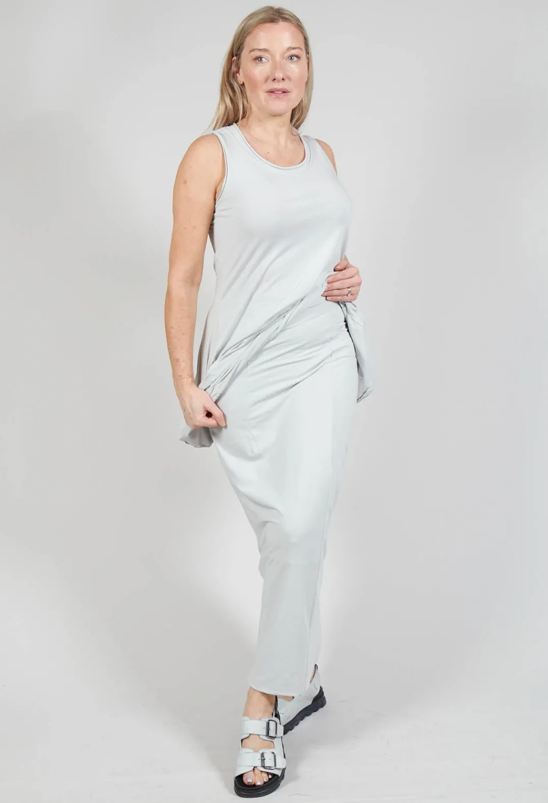 Rundholz Black Label Skirts^Jersey Double Layered Pencil in Grey