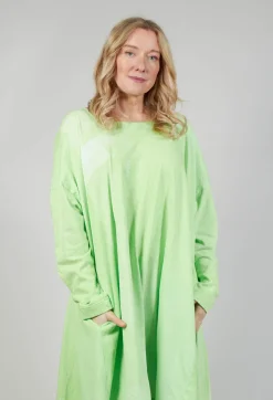 Rundholz Black Label Dresses^Jersey Dress with Drawstring Hem in Lime Print