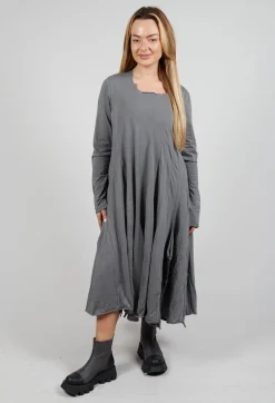 Rundholz Black Label Dresses^Jersey Dress with Exposed Seams in Rock