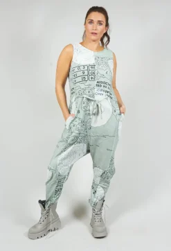 Rundholz Black Label Jumpsuits^Jersey Drop Crotch Jumpsuit in Sky Print