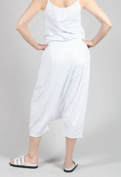 Bread and Butter Trousers^Jersey Drop-Crotch Trousers in White