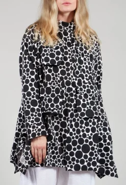Bread and Butter Jackets^Jersey Jacket in White with Black Pois
