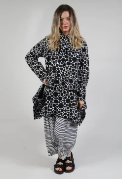 Bread and Butter Jackets^Jersey Jacket in White with Black Pois