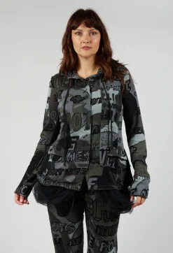 Rundholz Black Label Jackets^Jersey Jacket with Netted Hemline in Multicolour