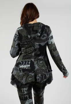 Rundholz Black Label Jackets^Jersey Jacket with Netted Hemline in Multicolour