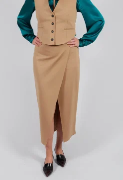 Mei Meij Skirts^Jersey Pencil Skirt in Camel