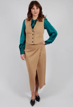 Mei Meij Skirts^Jersey Pencil Skirt in Camel