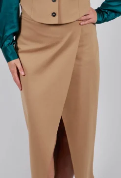 Mei Meij Skirts^Jersey Pencil Skirt in Camel