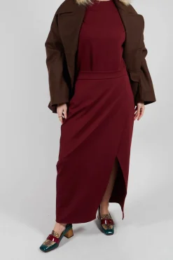 Mei Meij Skirts^Jersey Pencil Skirt in Rumba