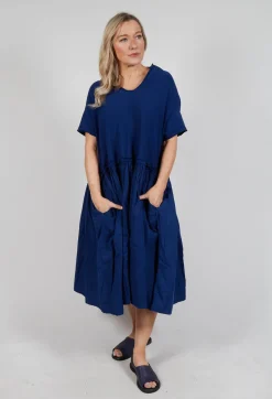 Rundholz Dip Dresses^Jersey Pleated Dress with Dropped Waist in Ocean