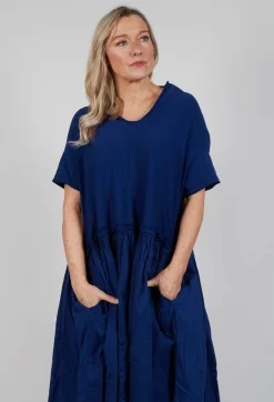Rundholz Dip Dresses^Jersey Pleated Dress with Dropped Waist in Ocean
