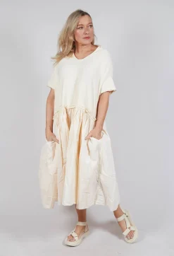Rundholz Dip Dresses^Jersey Pleated Dress with Dropped Waist in Greige