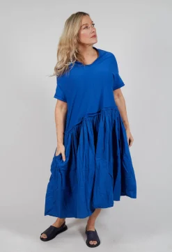 Rundholz Dip Dresses^Jersey Pleated Dress with Dropped Waist in Royal