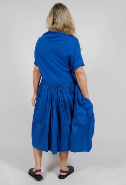 Rundholz Dip Dresses^Jersey Pleated Dress with Dropped Waist in Royal