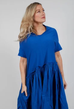Rundholz Dip Dresses^Jersey Pleated Dress with Dropped Waist in Royal
