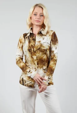 Beatrice B Shirts & Blouses^Jersey Shirt with Amber Marble Print