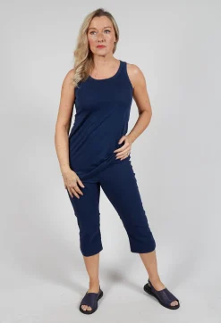 Rundholz Black Label Tops^Jersey Sleeveless Top in Navy