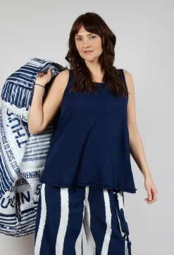 Rundholz Black Label Tops^Jersey Tank Top in Navy
