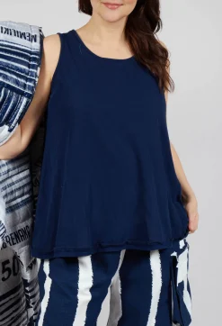 Rundholz Black Label Tops^Jersey Tank Top in Navy