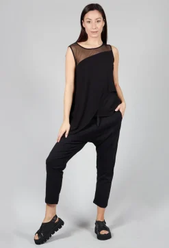 Philomena Christ Tops^Jersey Top with Asymmetric Hem in Black