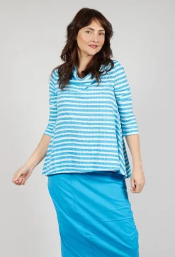 Rundholz Black Label Tops^Jersey Top with Drawstring Hem in Malibu Print