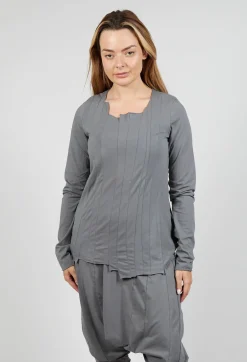 Rundholz Black Label Tops^Jersey Top with Exposed Seams in Rock