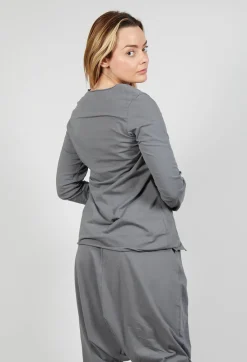 Rundholz Black Label Tops^Jersey Top with Exposed Seams in Rock
