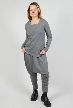 Rundholz Black Label Tops^Jersey Top with Exposed Seams in Rock