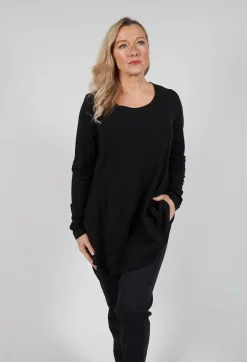 Rundholz Black Label Tops^Jersey Top with Long Sleeves in Black