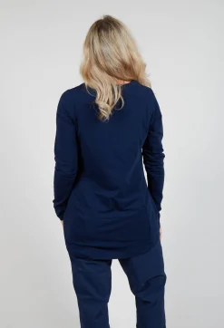 Rundholz Black Label Tops^Jersey Top with Long Sleeves in Navy