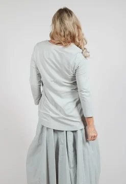Rundholz Black Label Tops^Jersey Top with Three Quarter Sleeves in Grey