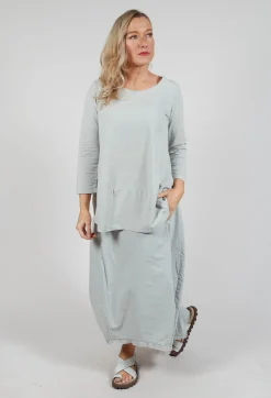 Rundholz Black Label Tops^Jersey Top with Three Quarter Sleeves in Grey