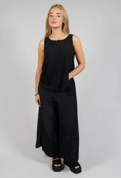 Bize Tops^Jersey Vest Top in Black