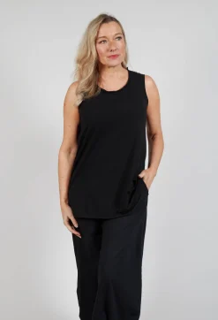 Rundholz Black Label Tops^Jersey Vest Top in Black Jersey Vest Top in Black