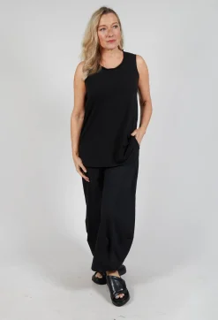 Rundholz Black Label Tops^Jersey Vest Top in Black Jersey Vest Top in Black
