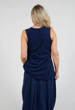 Rundholz Black Label Tops^Jersey Vest Top in Navy Jersey Vest Top in Navy