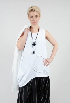 Moyuru Jumpers^Jersey Vest Top in White