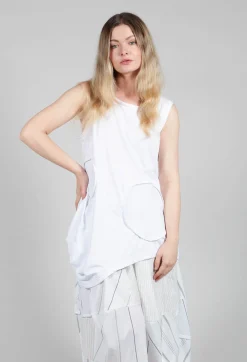 Moyuru Jumpers^Jersey Vest Top in White