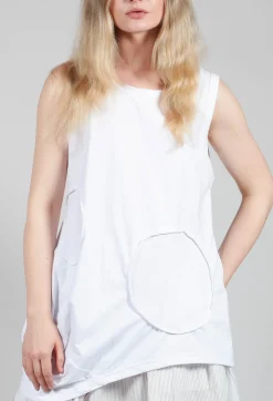Moyuru Jumpers^Jersey Vest Top in White