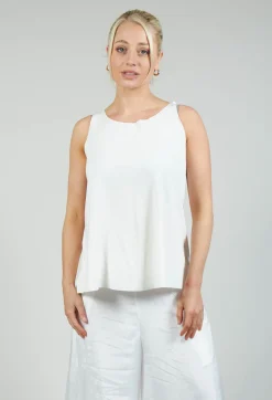 Bize Tops^Jersey Vest Top in White