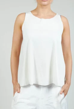 Bize Tops^Jersey Vest Top in White