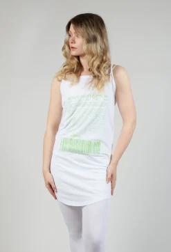 Rundholz Black Label Tops^Jersey Vest Top with Motif in Lime Print